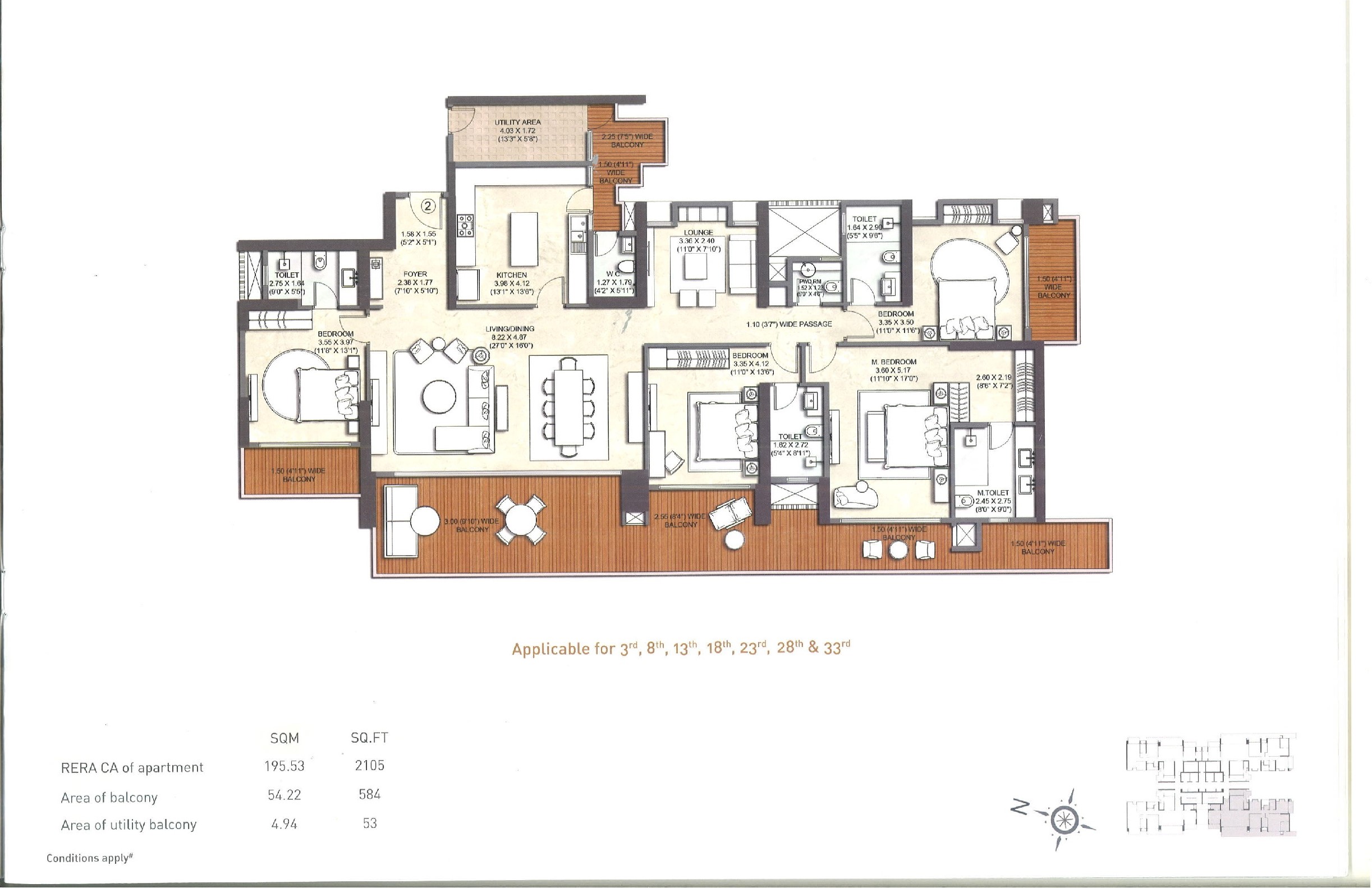 Kalpataru Vista 2105 Sq. Ft. floor plan