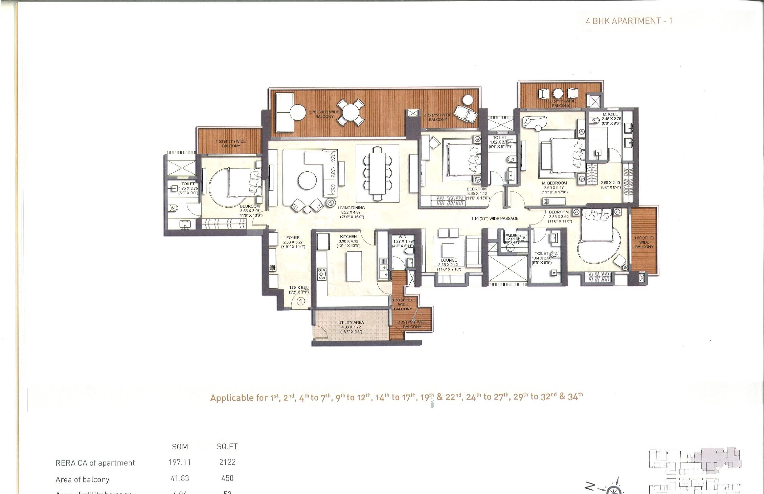 Kalpataru Vista 2120 Sq. Ft. floor plan