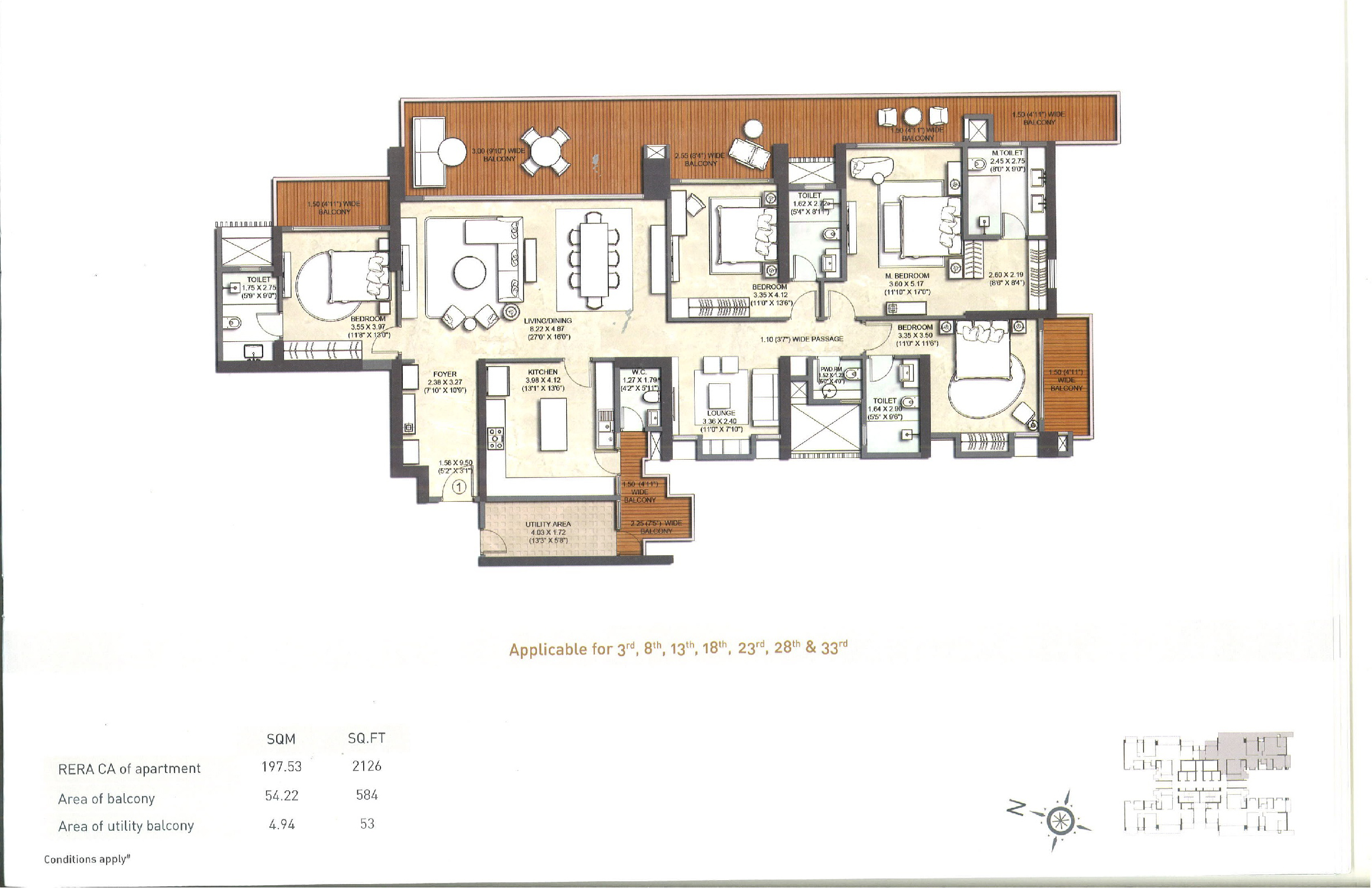 Kalpataru Vista 2126 Sq. Ft. floor plan